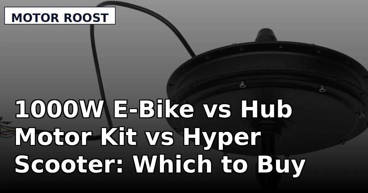 1000W E-Bike vs Hub Motor Kit vs Hyper Scooter: Which to Buy