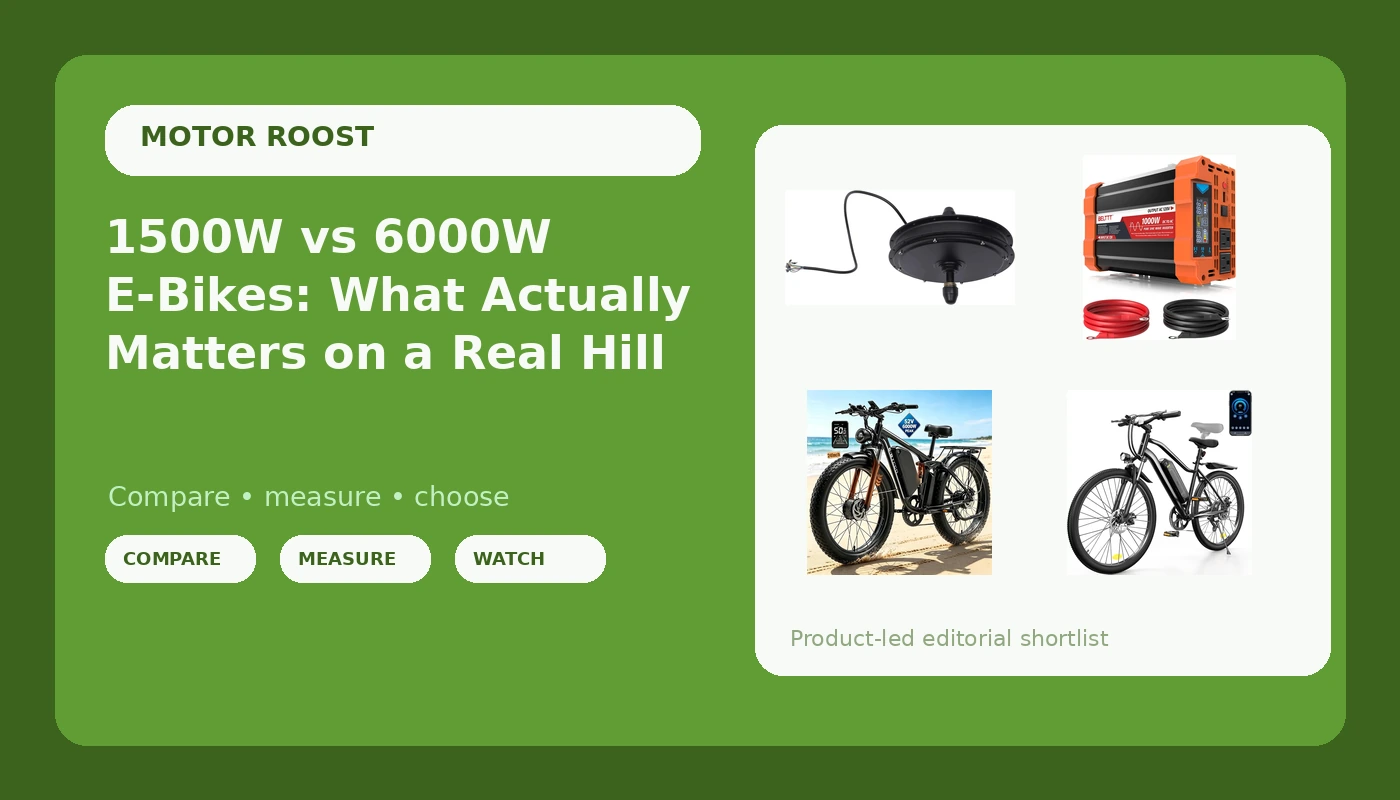 1500W vs 6000W E-Bikes: What Actually Matters on a Real Hill