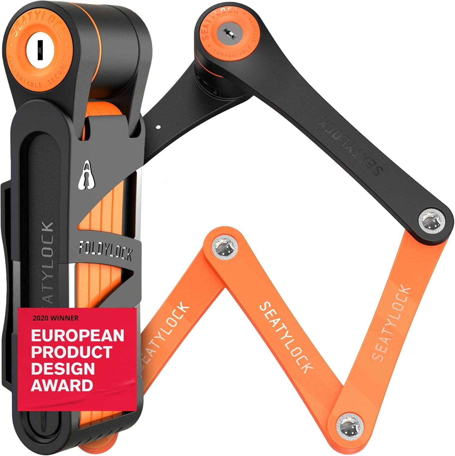 Seatylock FoldyLock Compact Lightweight Patented Folding Bike Lock (B0C7QQG7JV)