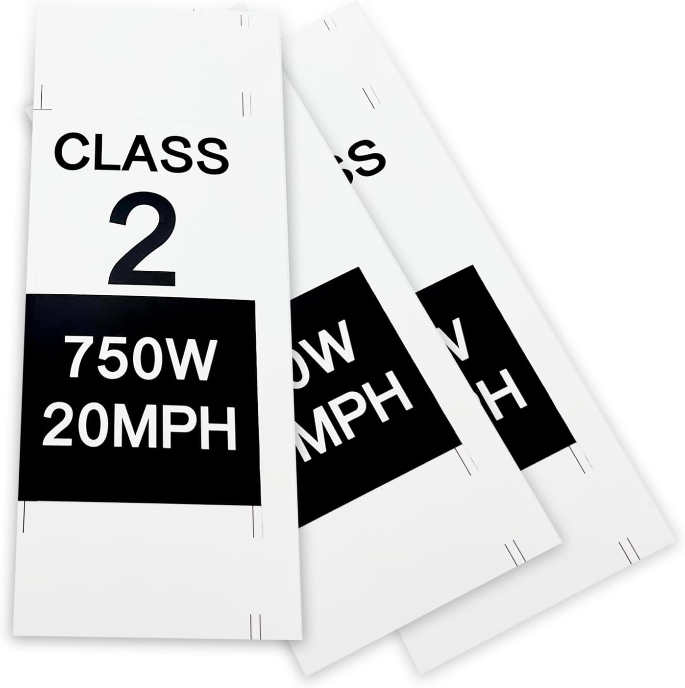 3 PCS Class 2 Ebike Stickers, Quick Identification Number Decal (B0FVLBHCVD)