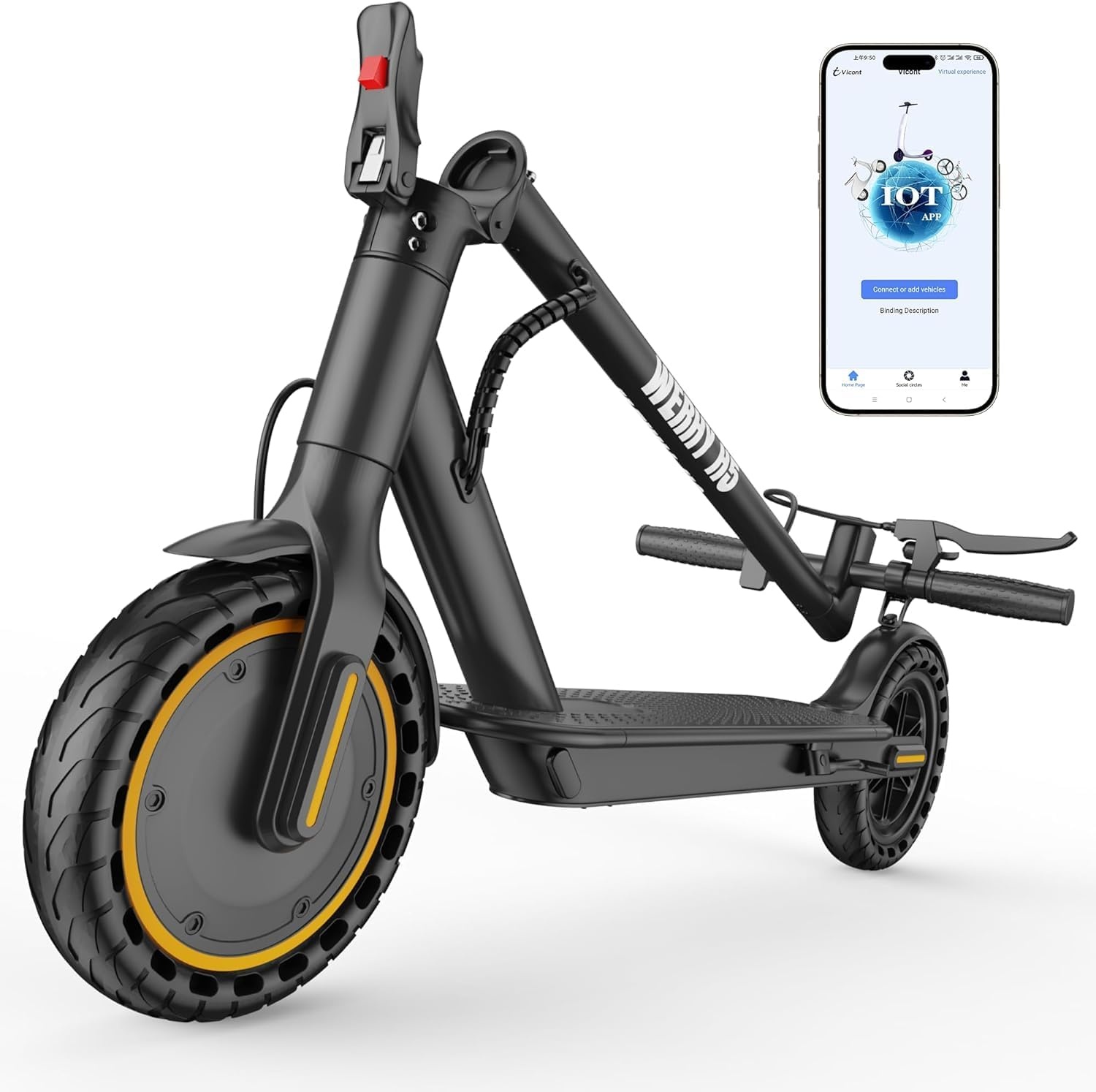 WERHY adult electric scooter with solid tires