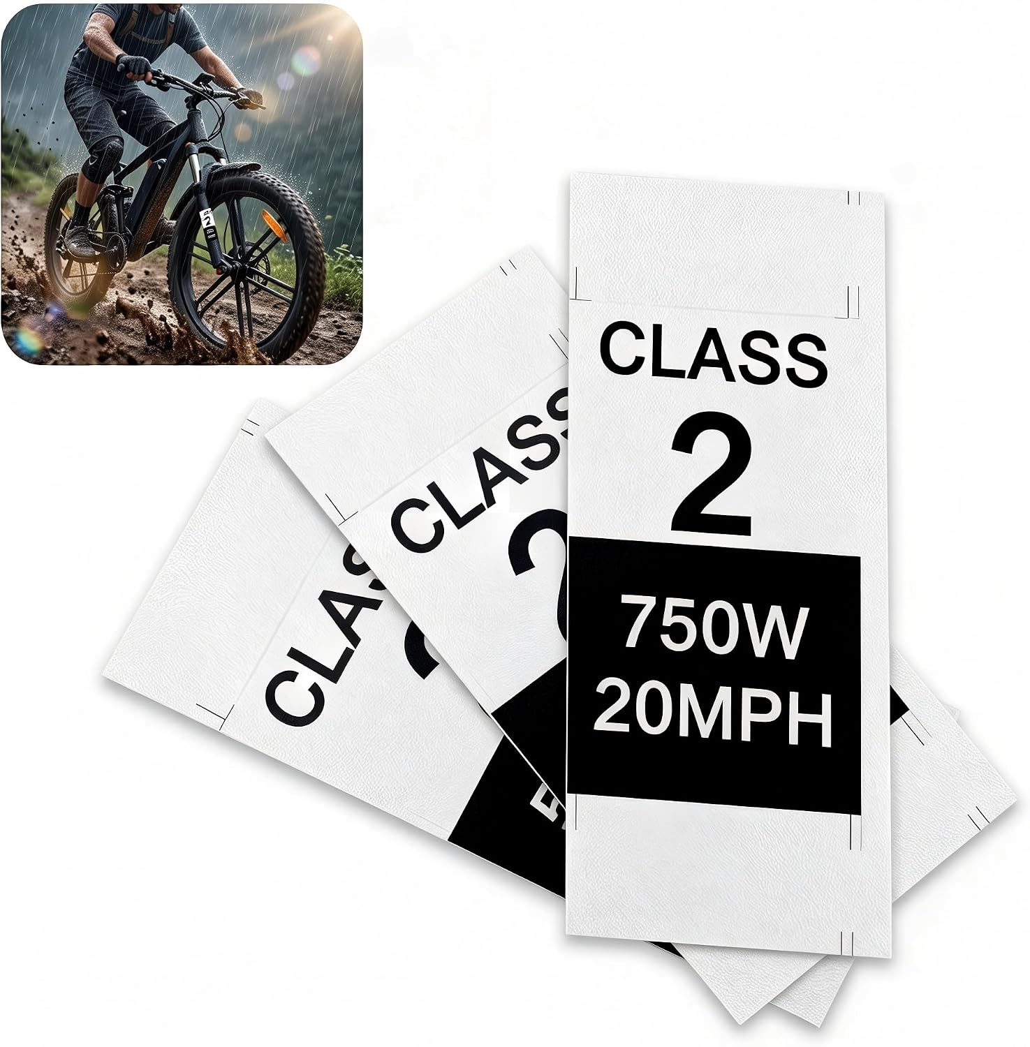 3 PCS Ebike Sticker, Vinyl Weatherproof Bike Frame Decals (B0H19XFHGB)