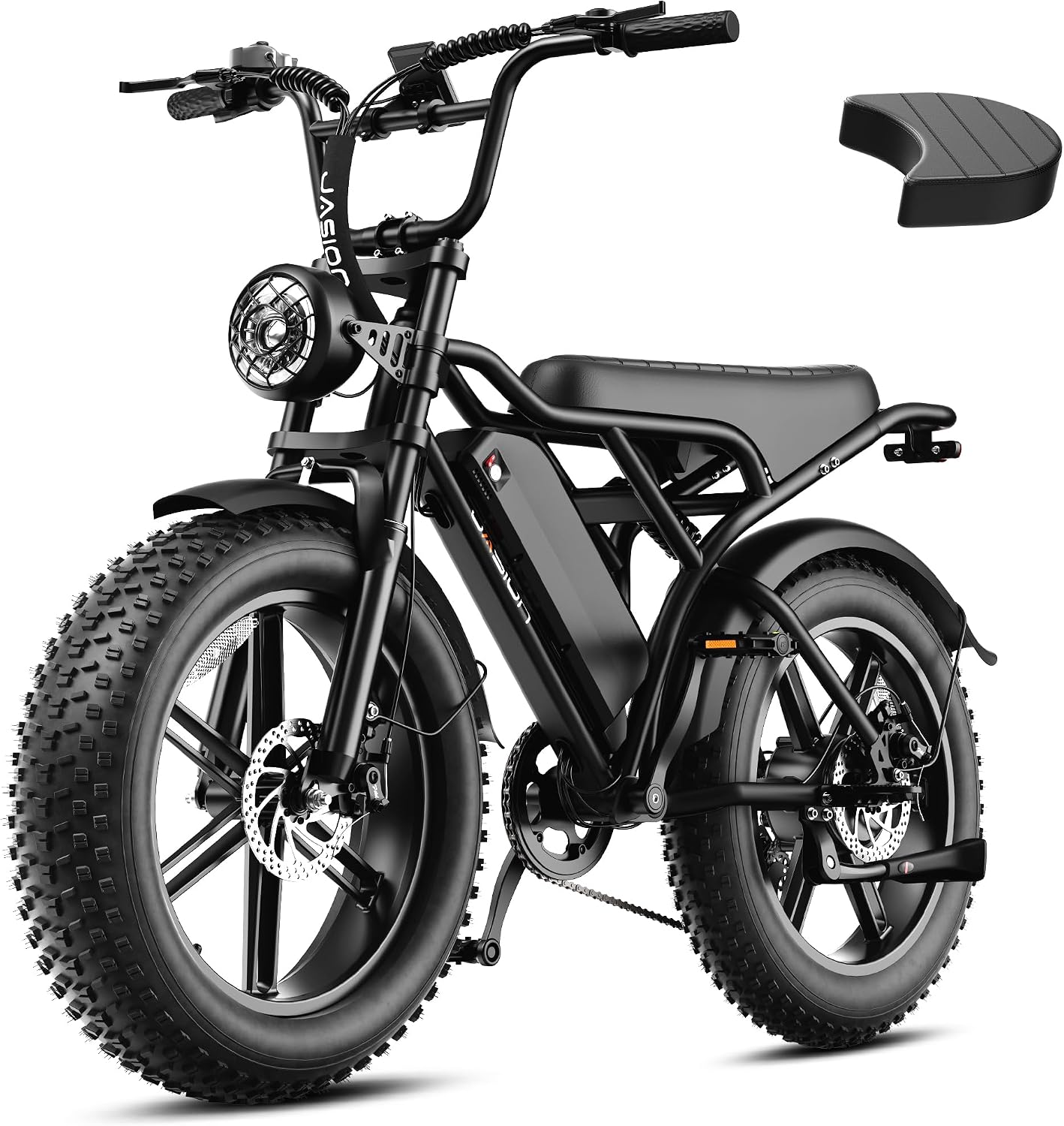 Jasion RetroVolt Electric Bike, 70-Mile Range, 2000W Peak, Fat Tire